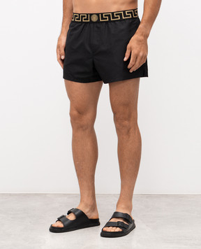Versace Черные шорты для плавания Greca ABU010221A11120