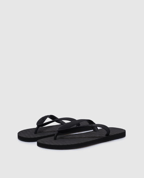 Vetements Чорні шльопанці з тисненням логотипа UA66SL100Bw