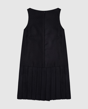 Dolce&Gabbana Дитяча синя сукня з вовни з логотипом L54DH0FU28G
