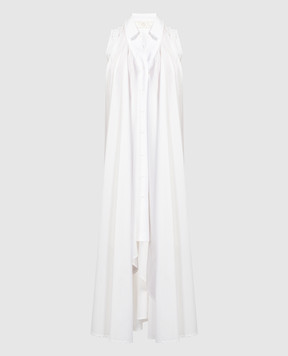 Marc Le Bihan Біла асиметрична сукня-сорочка з драпіруванням 2152