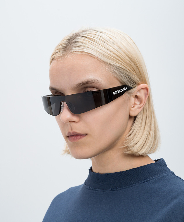Balenciaga - Черные очки MONO RECTANGLE 570521T0022 купить в Symbol