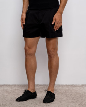 Dolce&Gabbana Чорні шорти з логотипом GP0X9TFUFNV
