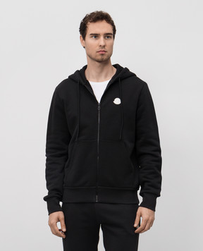Moncler Чорна спортивна куртка з нашивкою логотипа K10918G0002389AEN