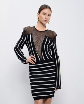 Balmain Чорна сукня в смужку 123667