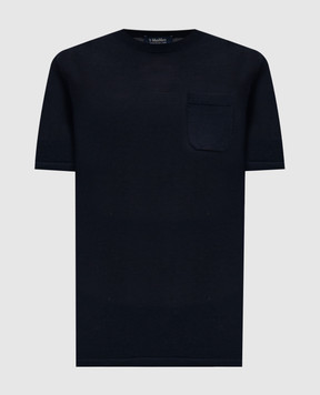 Max Mara Синя футболка EGIDIO з вовни EGIDIO