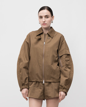 Helmut Lang Коричнева куртка з логотипом P03HW103
