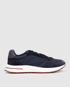 Loro Piana Синие комбинированные кроссовки Week End Walk FAP9780