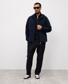 Moncler Синяя спортивная куртка с кашемиром K10918G0002889AMX