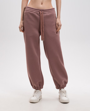 Alexander McQueen Коричневі джогери з емблемою логотипа 815549QLAEB