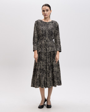 PROENZA SCHOULER Чорна сукня Harlow у візерунок R2513012BYP137