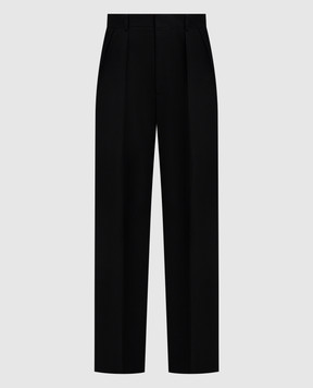 WARDROBE.NYC Чорні штани з вовни з лампасами W2089F24WO