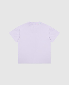 Palm Angels Детская фиолетовая футболка Block PGAA002S25JER004812