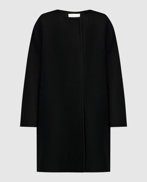 The Row Черное пальто Verlain с шерстью и кашемиром 7943W1911