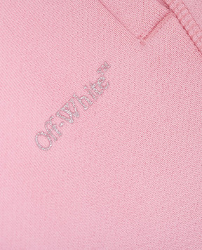 Off-White Детские розовые джогеры с принтом логотипа. OGCH001F24FLE002