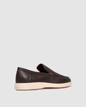 Santoni Коричневі шкіряні лофери MGDT17824TICSWLM