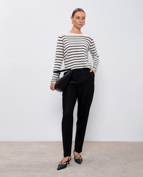 Allude Белый джемпер из шерсти и кашемира с кристаллами. 24517820