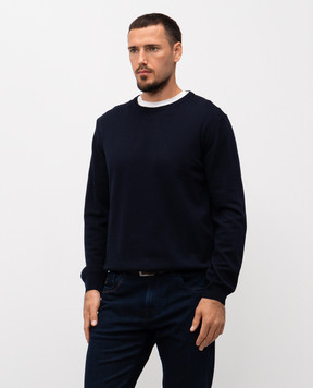 Cashmere&Whiskey Синій джемпер з вовни мериноса 92392