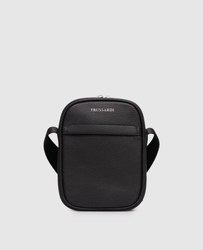Trussardi Черная кожаная сумка кросс-боди с принтом логотипа Z589E005966NMBC02L33