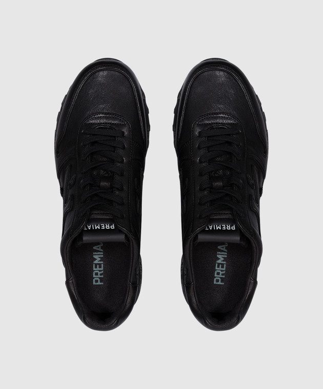 Premiata Черные кожаные кроссовки MICK MICK7108 изображение 4