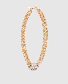 Femarjo Золотое колье CHAIN LOCK с подвеской NECKCHAINLOCK