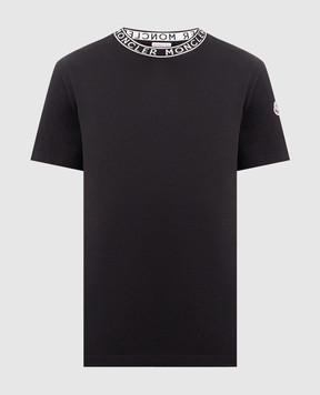 Moncler Чорна футболка з логотипом K10918C000278390T