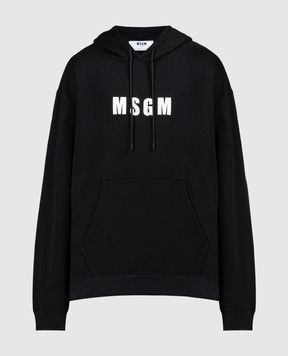 MSGM Черные худи с принтом логотипа 3640MM127247000