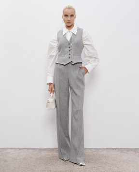 Ermanno Scervino Сірі штани з вовною D476P306GVP