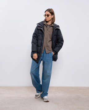 Brunello Cucinelli Коричневий топ з ланцюжком моніль MG922EF210