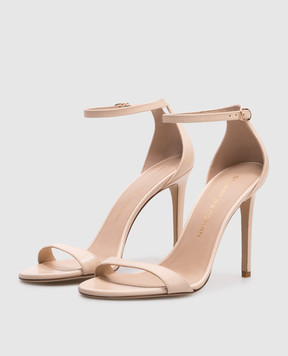 Stuart Weitzman Бежевые кожаные босоножки NUDIST SK874