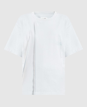 Maison Margiela MM6 Блакитна футболка з принтом логотипа S52GC0328S24311