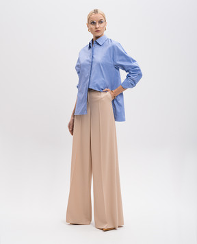 Max Mara Бежевые палаццо NINFA из шерсти NINFA