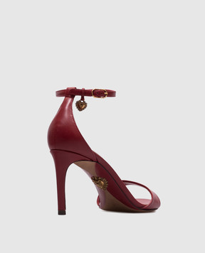 Dolce&Gabbana Красные кожаные босоножки CR1774A5738
