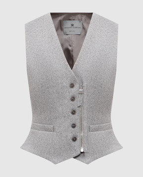 Ermanno Scervino Серый жилет с шерстью D476N300GVP