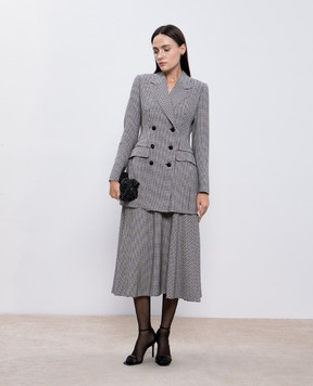 Dolce&Gabbana Спідниця міді з вовною у візерунок F4CWUTFQ3F1
