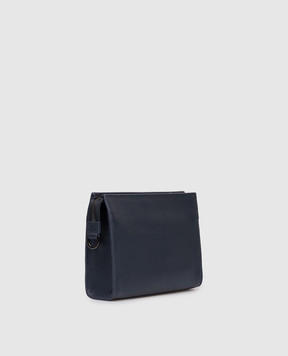 Gianni Chiarini Синій шкіряний клатч Florence BSUB18290GRNCRV