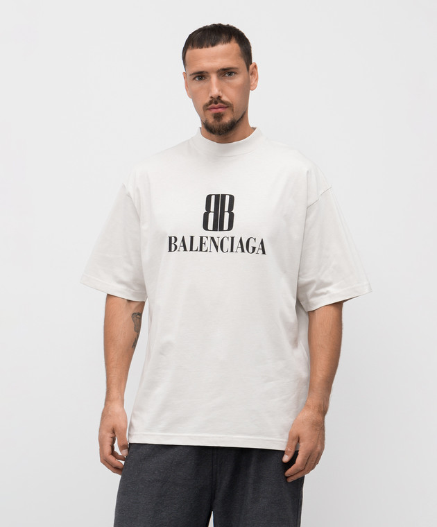 Balenciaga Серая футболка Nano BB 764235TSVU4 изображение 3