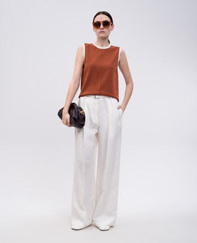 PROENZA SCHOULER Білі штани Jules з льоном R2526004BY333