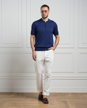 Cashmere&Whiskey Фиолетовое поло с шелком и кашемиром FS04