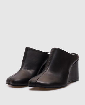 Maison Margiela MM6 Чорні шкіряні мюлі S66WX0066P5000
