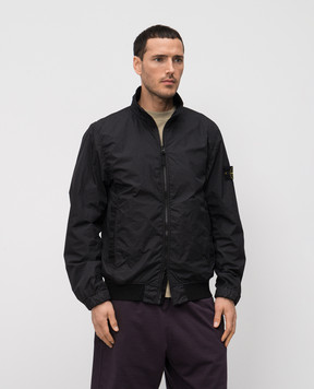 Stone Island Черная ветровка с логотип патч K1S154100037S0A23