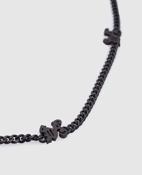 Palm Angels Чорний ланцюжок Monogram PMOB121F24MAT001