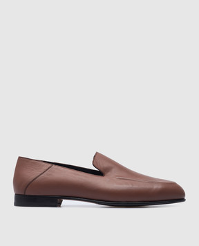 Canali Коричневые кожаные лоферы RA01019911406E