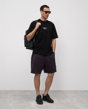 Stone Island Черная футболка с принтом K1S152100037S0091