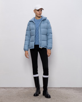 Moncler Синій светр з вовни у візерунок K20939C00016M7774