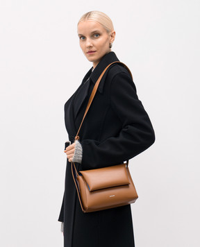 Jil Sander Коричневая кожаная сумка-мессенджер J07WD0112P4949