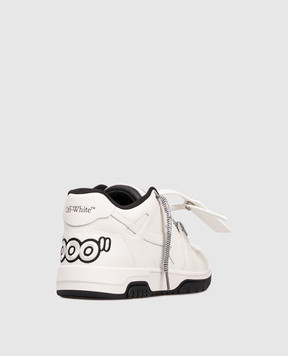 Off-White Белые кожаные кроссовки Out Of Office W259F5L006