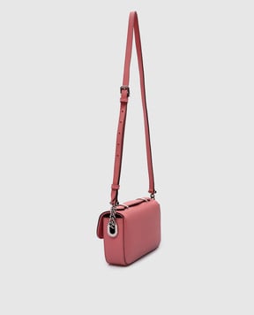 Gucci Рожева шкіряна сумка крос-боді з металевим логотипом 739722AABSG
