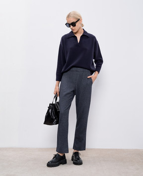 Max Mara Weekend Синий свитер AGRE из шерсти AGRE