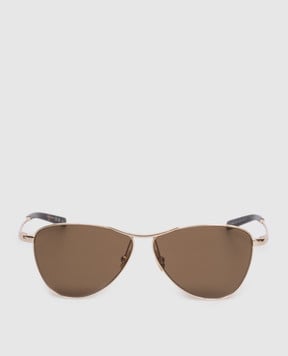 Saint Laurent Золотисті сонцезахисні окуляри VESPER 843055Y9969