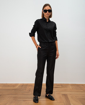Ralph Lauren Черные брюки с шелком 914ITT12